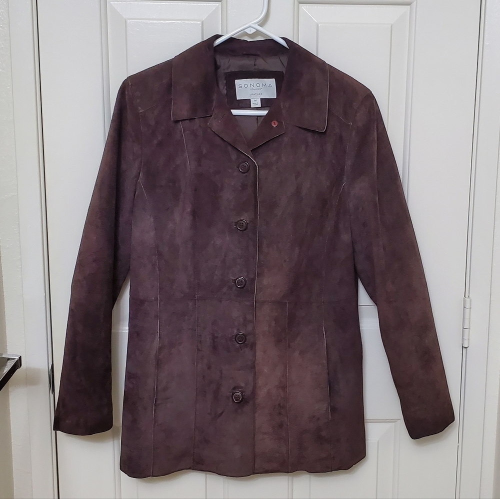Brown suede jacket